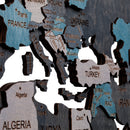 Wooden World Map 200x100 cm dark gray (3) standard