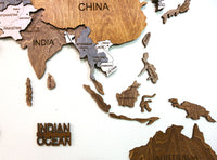 Wooden World Map 150x75 cm brown (5) standard