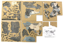 Wooden World Map 150x75 cm dark gray (3) standard