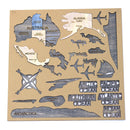 Wooden World Map 150x75 cm dark gray (3) full