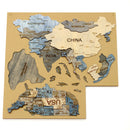 Wooden World Map 150x75 cm dark gray (3) full