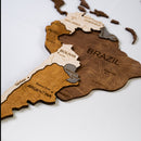 Wooden World Map 200x100 cm brown (5) full