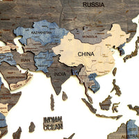 Wooden World Map 150x75 cm dark gray (3) full